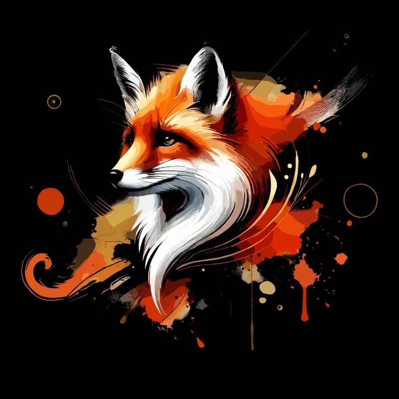 Renard aquarelle, Fox