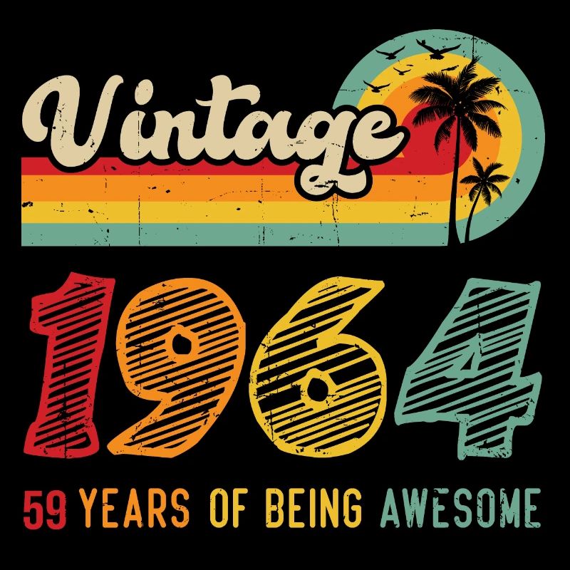 Vintage 1964, birthday gift 59 years