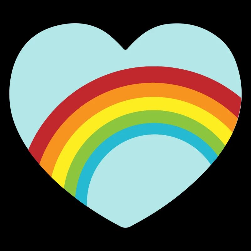 Light blue rainbow heart