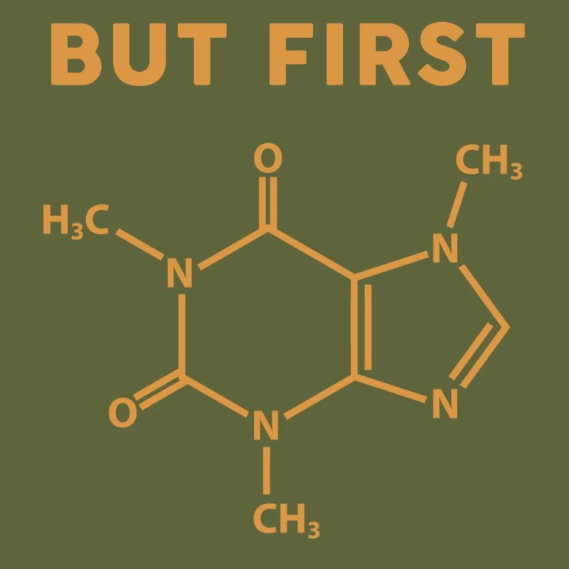 Mais premier café avec molécule de caféine