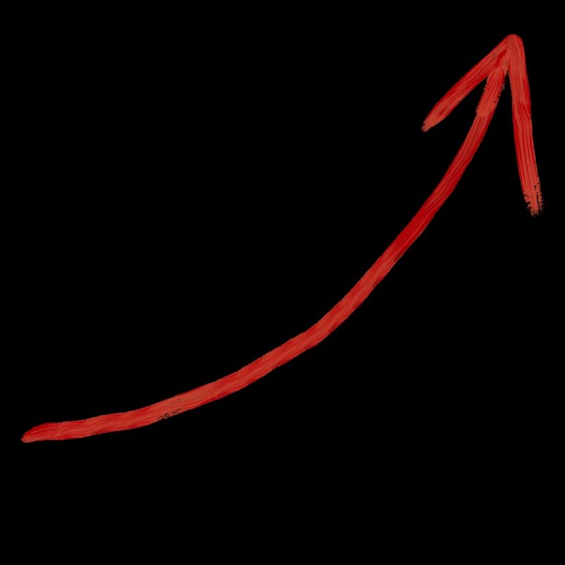 growth Pfeil rot