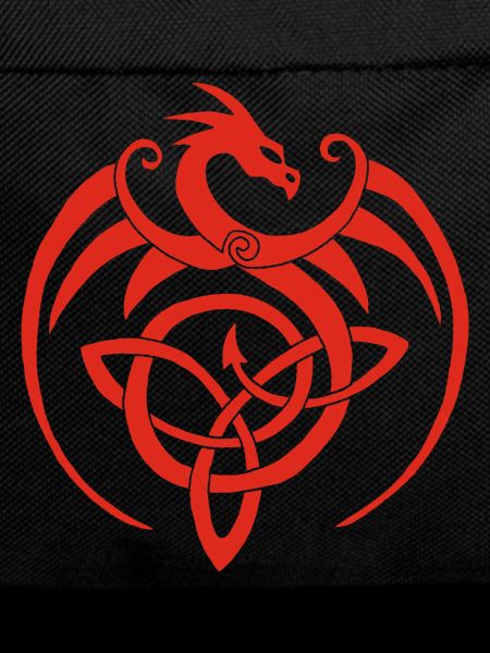 Red dragon and Celtic symbol