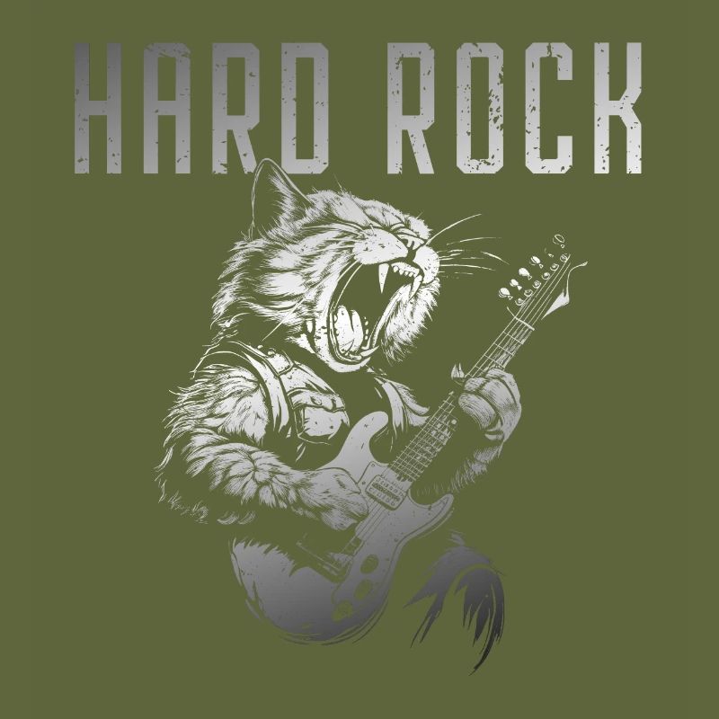Hard rocking cat
