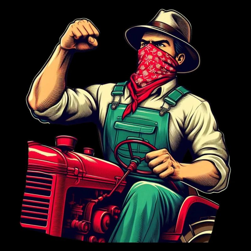 Historischer ländlicher revolutionärer Traktor