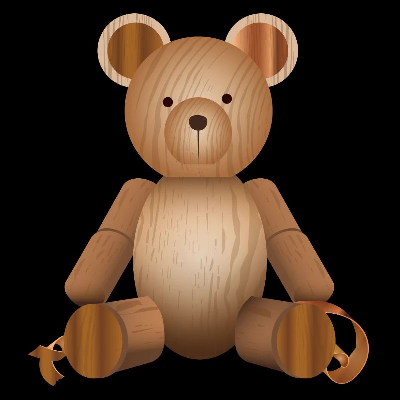 Wood Look – Cute Bear Figurine