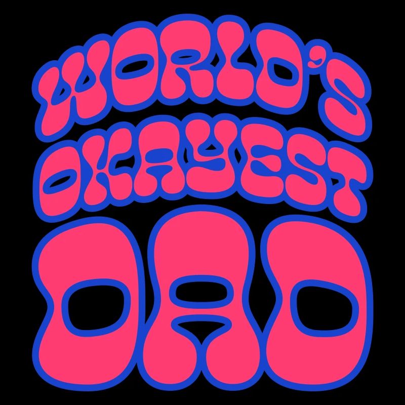 Okayest Dad Retro Bubble Shirt