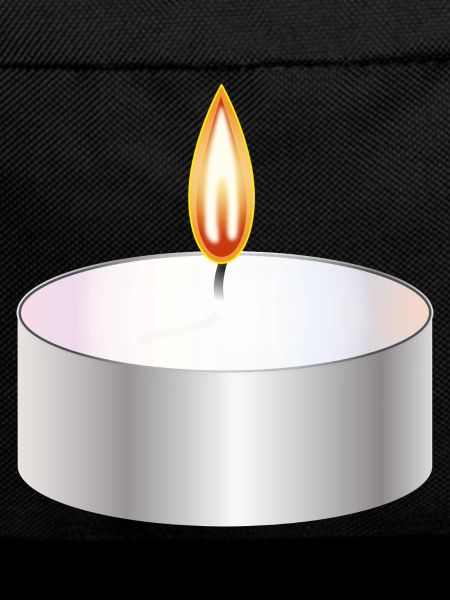 Burning Tealight Candle Simple Symbol