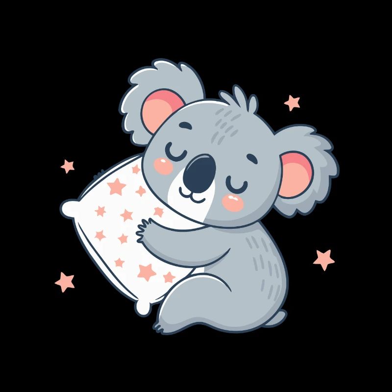 Cuddly Koala Pastel Star Pillow
