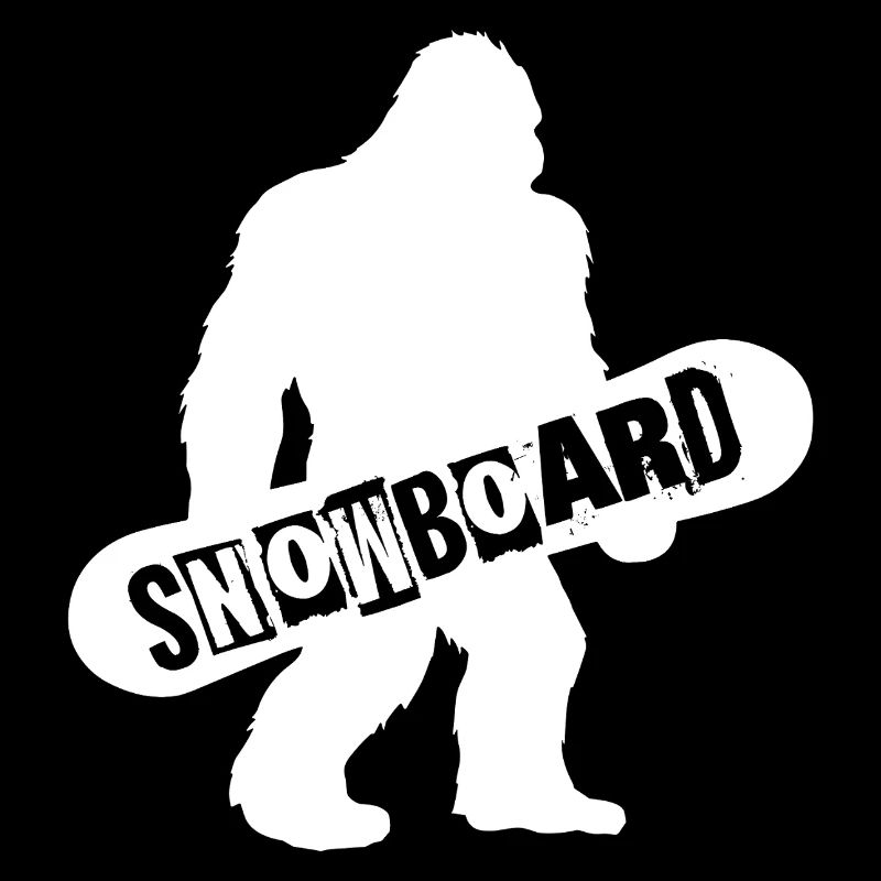 Bigfoot Snowboard Silhouette