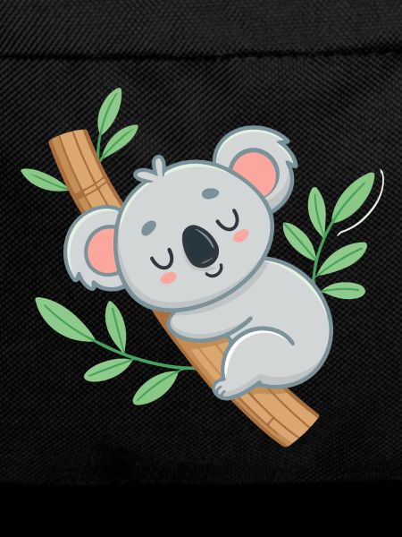 Dreamy Koala on Tropical Branch