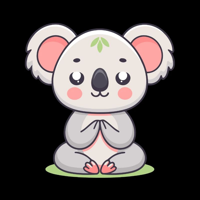 Pastellmeditative Zen-Koala