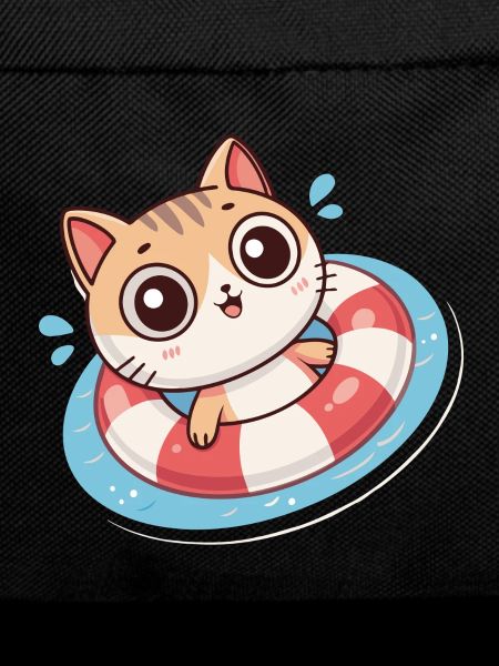 Kawaii Cat in Red Buoy
