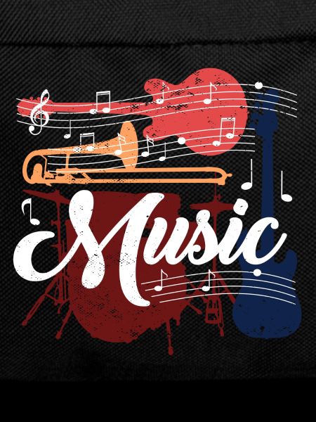 Vivid Music Motif with Instruments