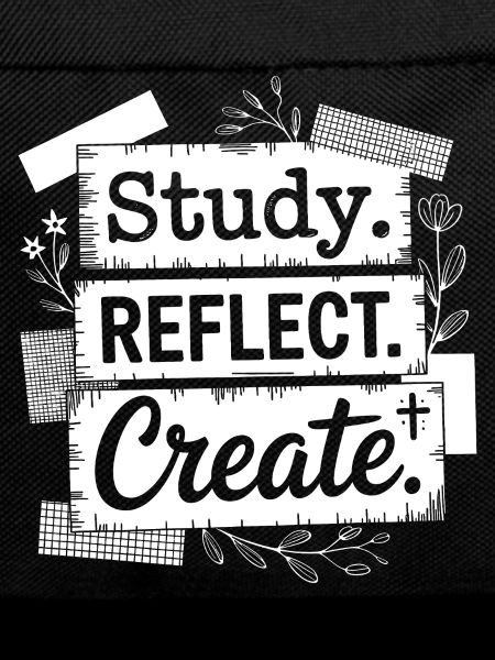 Study Reflect Create Floral Quote