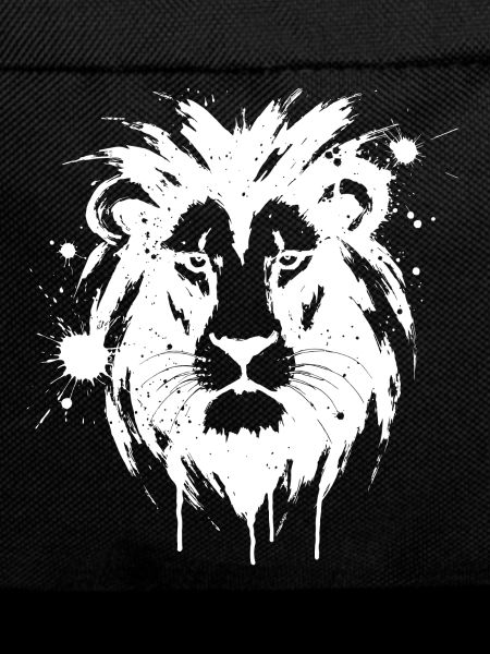 Lion Blanc Éclaboussures Peinture