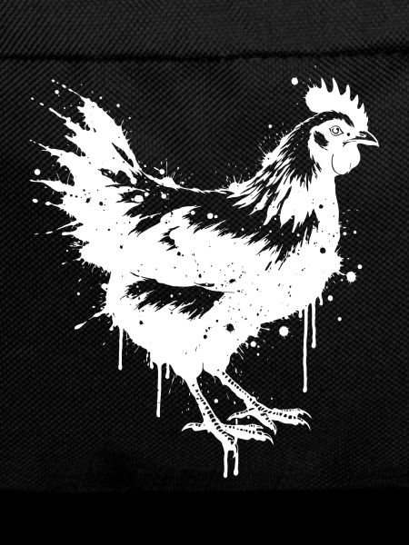 Hen-Stil Splatter Art White