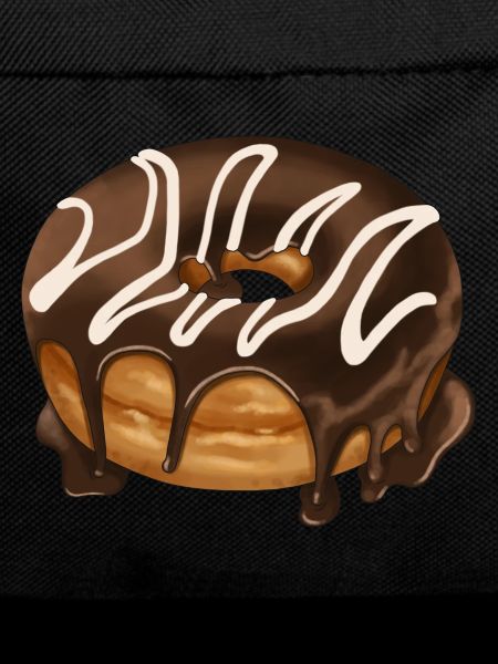 Donut with glaze pastry illustration