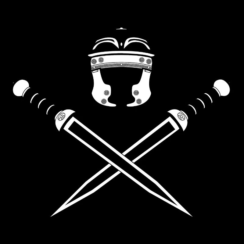 legionario romano, elmo e spade