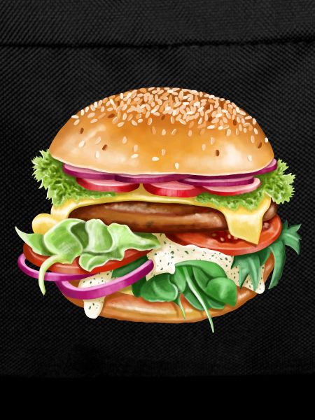 Saftiger Burger triple cheese dressing
