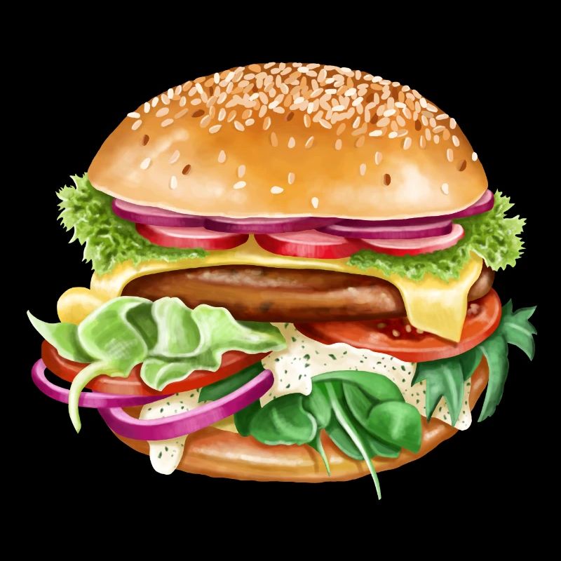 Saftiger Burger triple cheese dressing