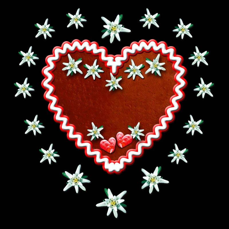 49 Lebkuchenherz Engelein Edelweiss Dein Text