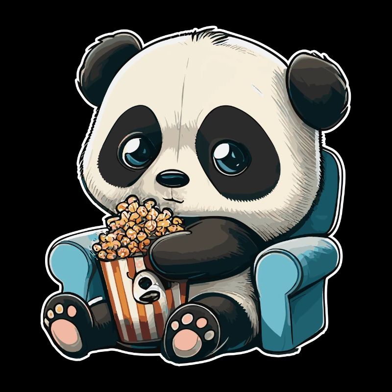 Serienjunkie Serienmarathon Panda Popcorn Couch