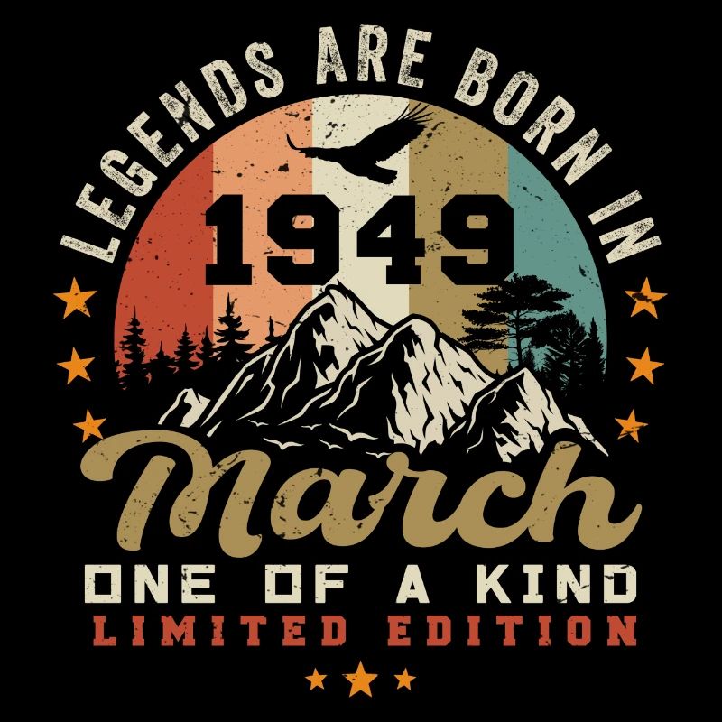 Mars 1949 Vintage anniversaire rétro cadeau