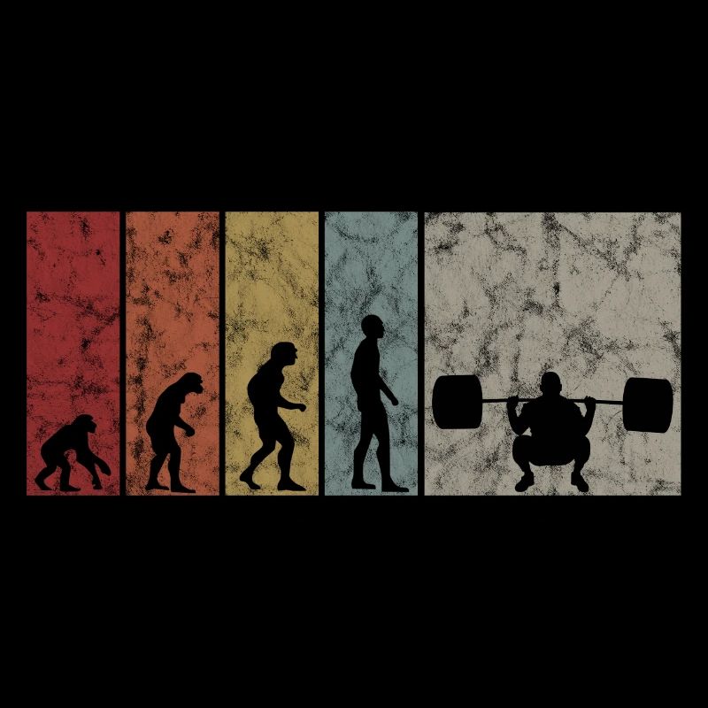 Bodybuilding Bodybuilder GYM Evolution Retro