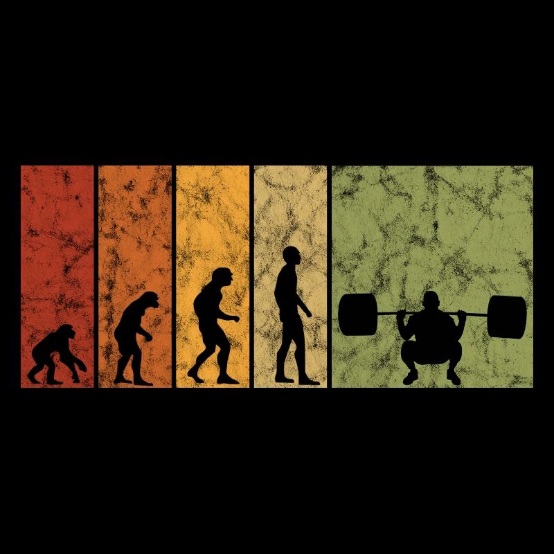 Bodybuilding Bodybuilder GYM Evolution Retro