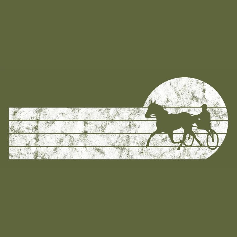 Traber Trabrennen in retro oder vintage Style