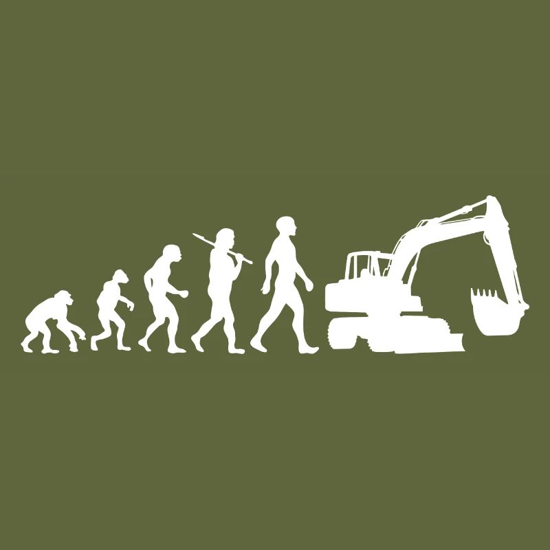 Bagger Evolution Silhouette Geschenk