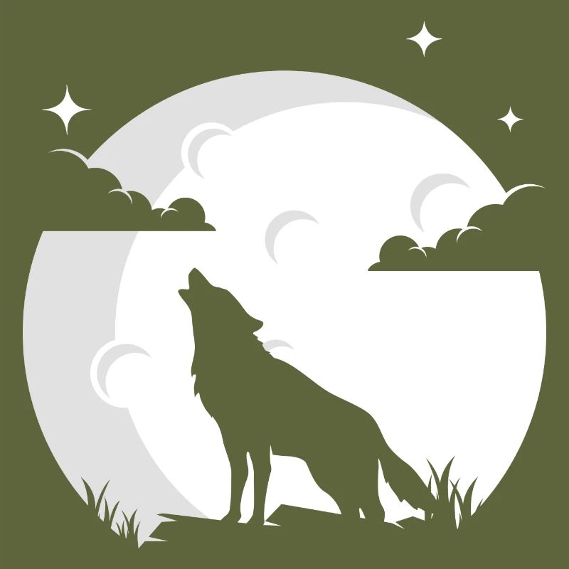 Wolf Mond Wolfsrudel Wolf Wölfe