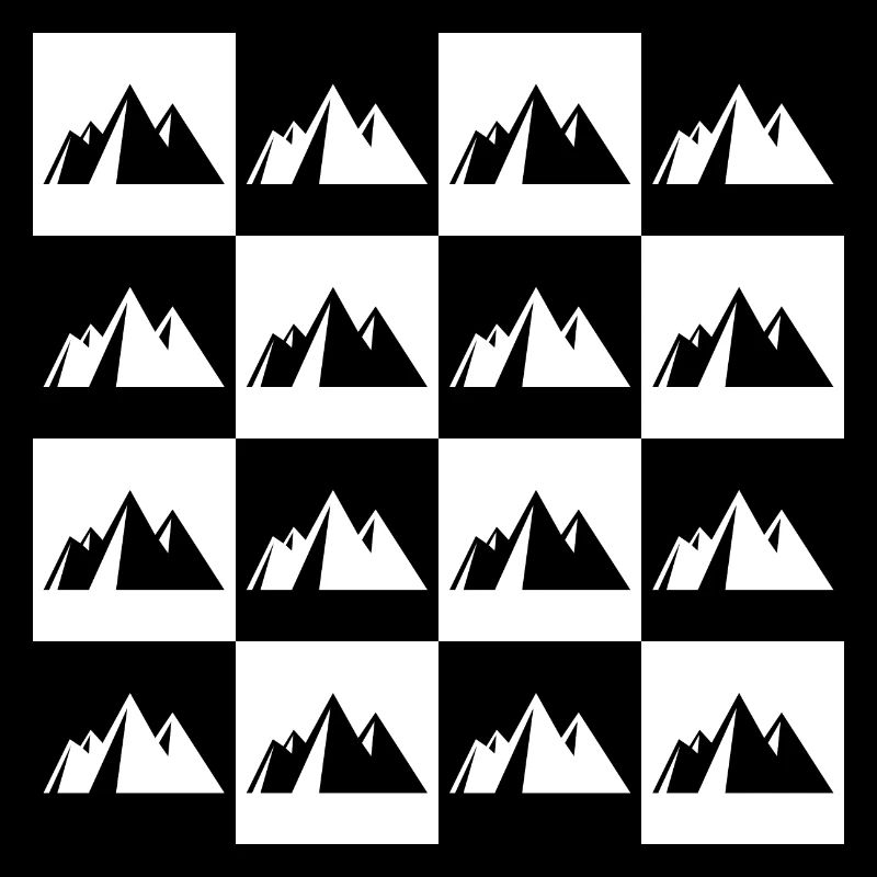 Mountain checkerboard for hiking