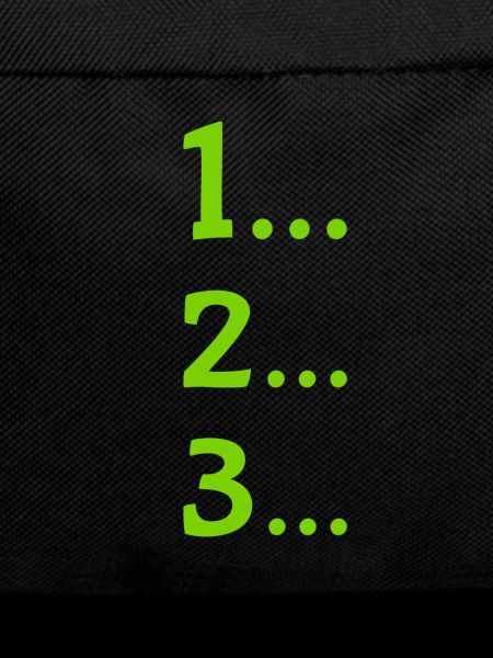 One, two, three