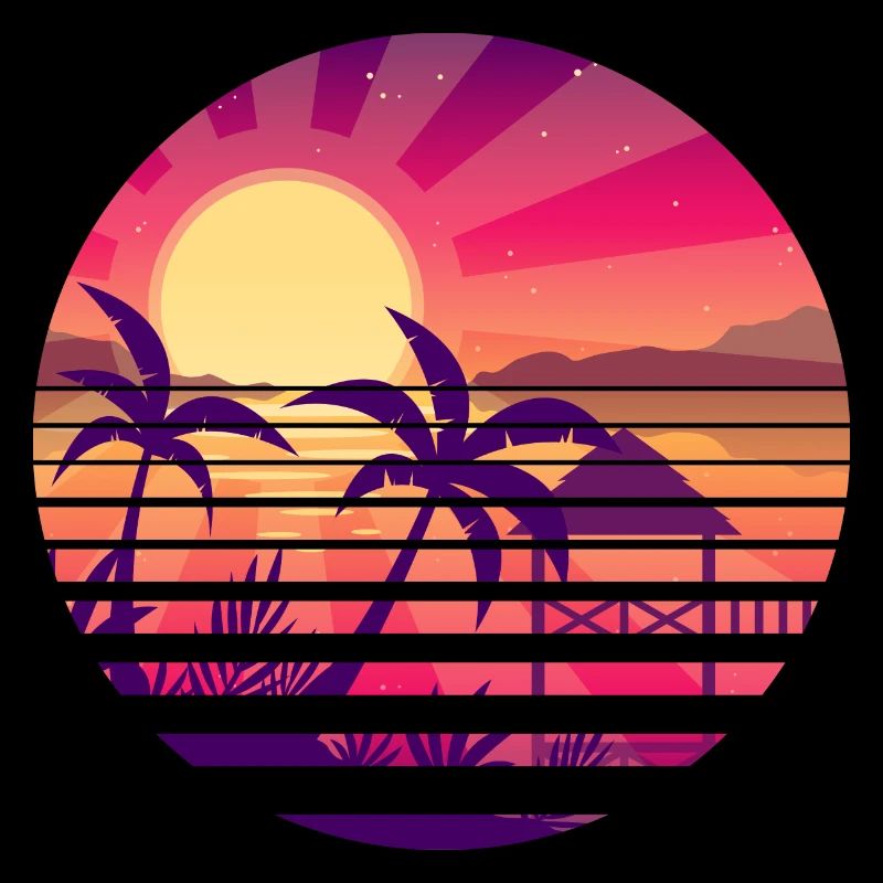 Sunset asian landscape