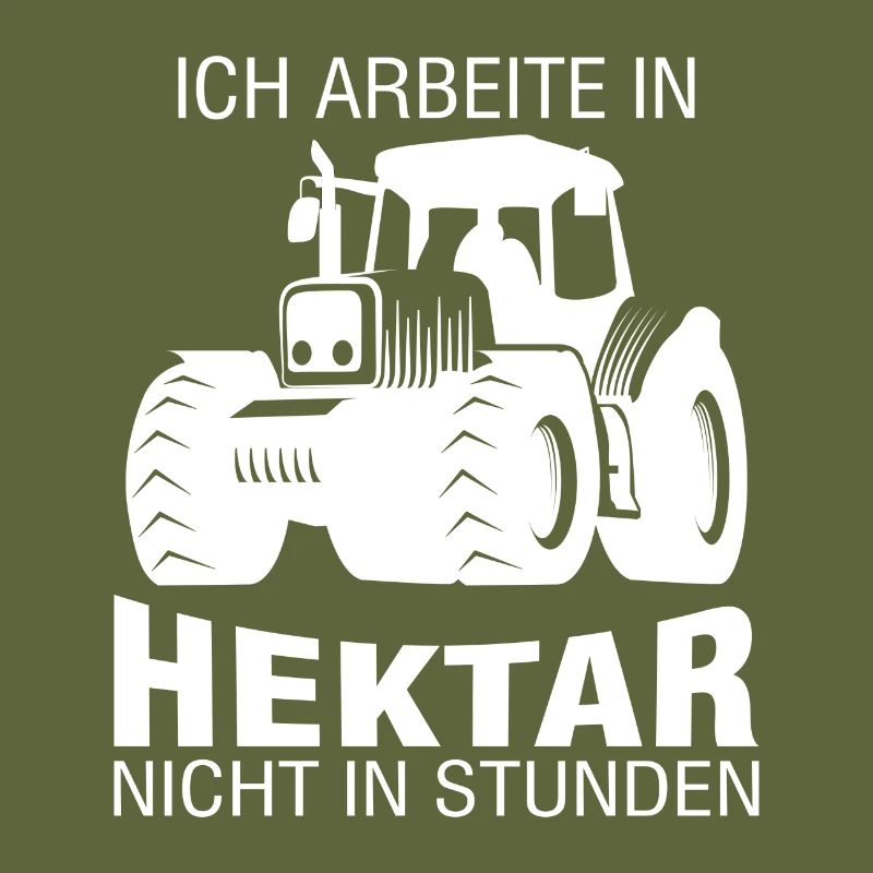 Bauer Traktor Hektar Spruch Geschenk