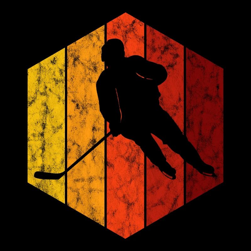 Eishockey im retro oder vintage Style für Kinder
