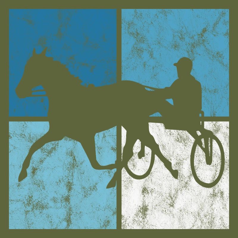 Traber Trabrennen in retro oder vintage Style