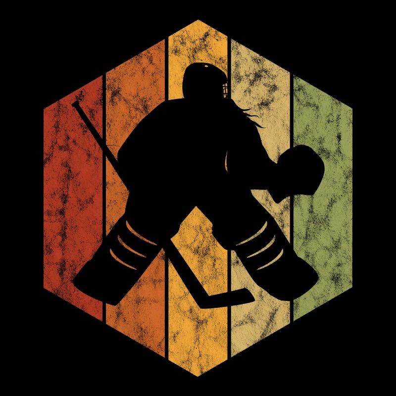 Eishockey im retro oder vintage Style für Kinder