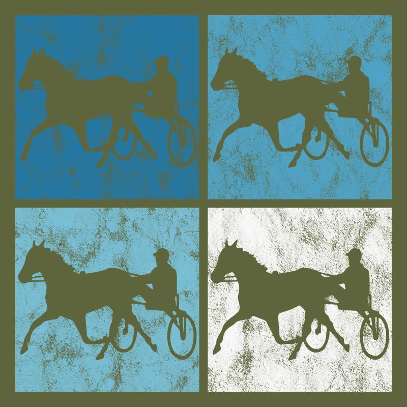 Traber Trabrennen in retro oder vintage Style