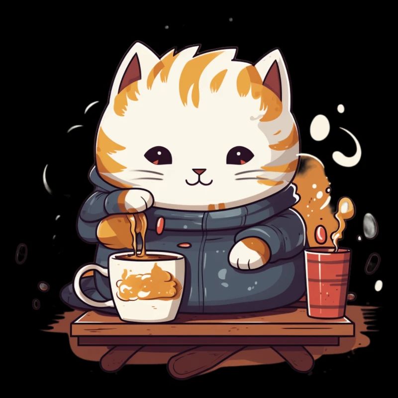 Chat de café