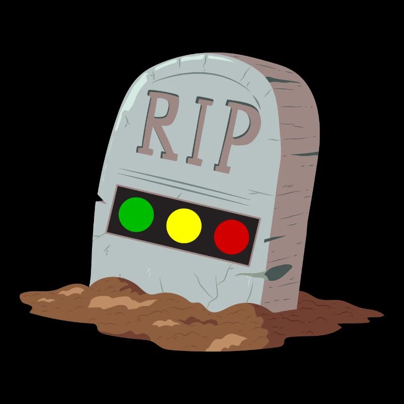 Traffic light Rest in Peace RIP