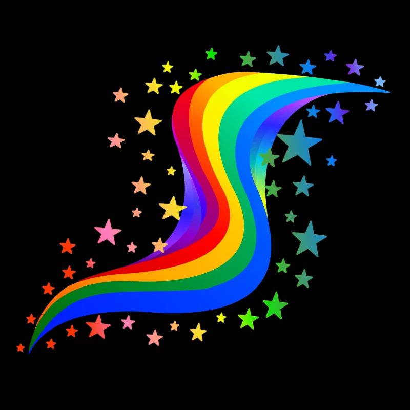 Regenbogen mit Sternen - Rainbow with stars