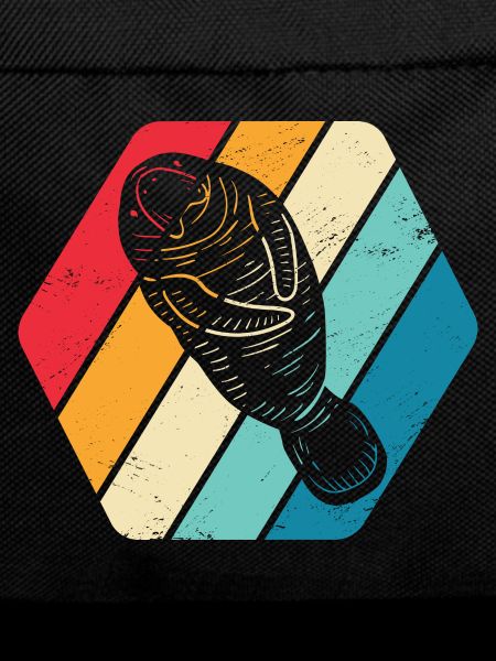 Manatee Sirenia Ocean Sea Retro