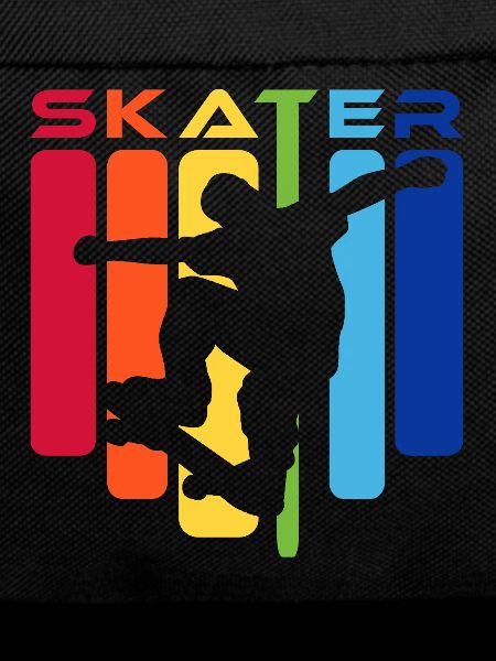 Skater Kids Rainbow Silhouette