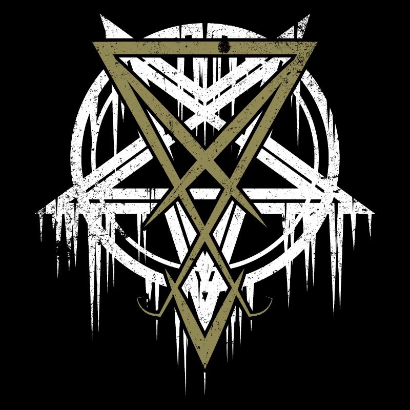 Pentagramm mit Luzifer-Symbol