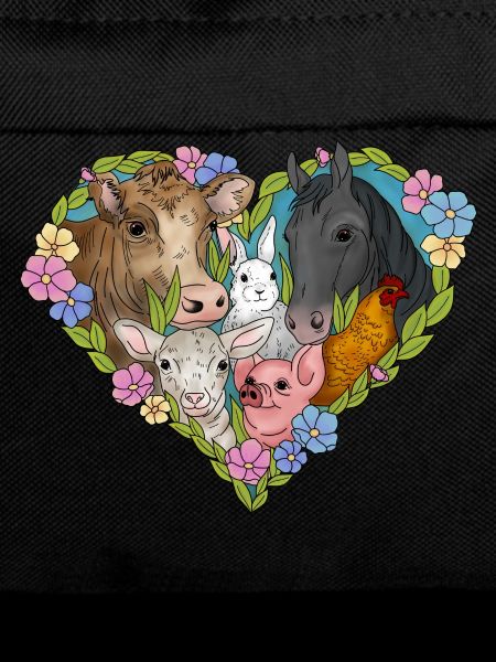 Animals and flower heart