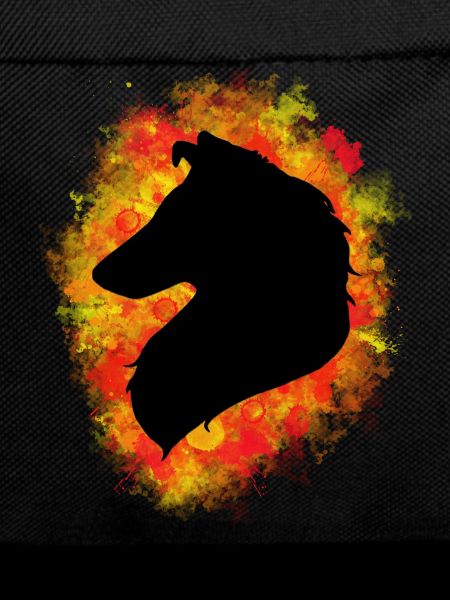 Collie long hair silhouette
