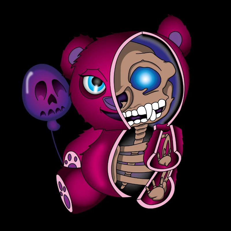 Skull Teddy bear Skelett Halloween Geschenkidee