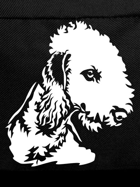 Bedlington Terrier Head "Black Edition"
